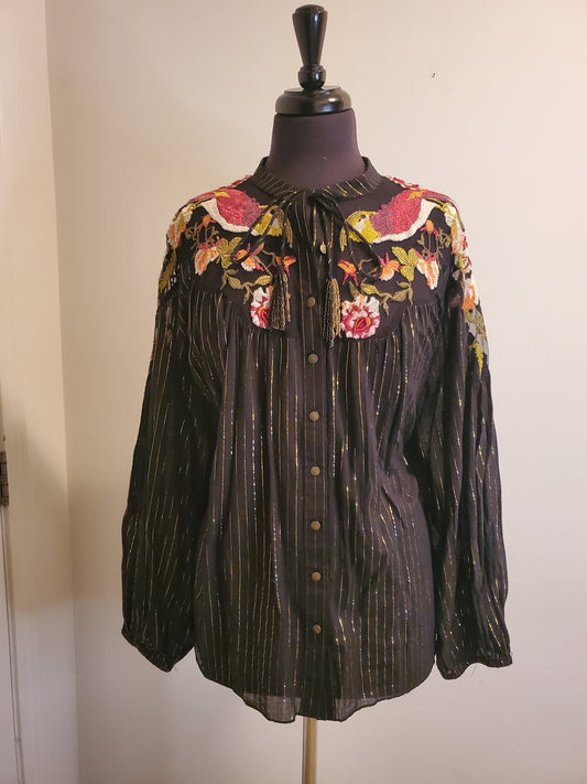 ARATTA MELODY BLACK BLOUSE