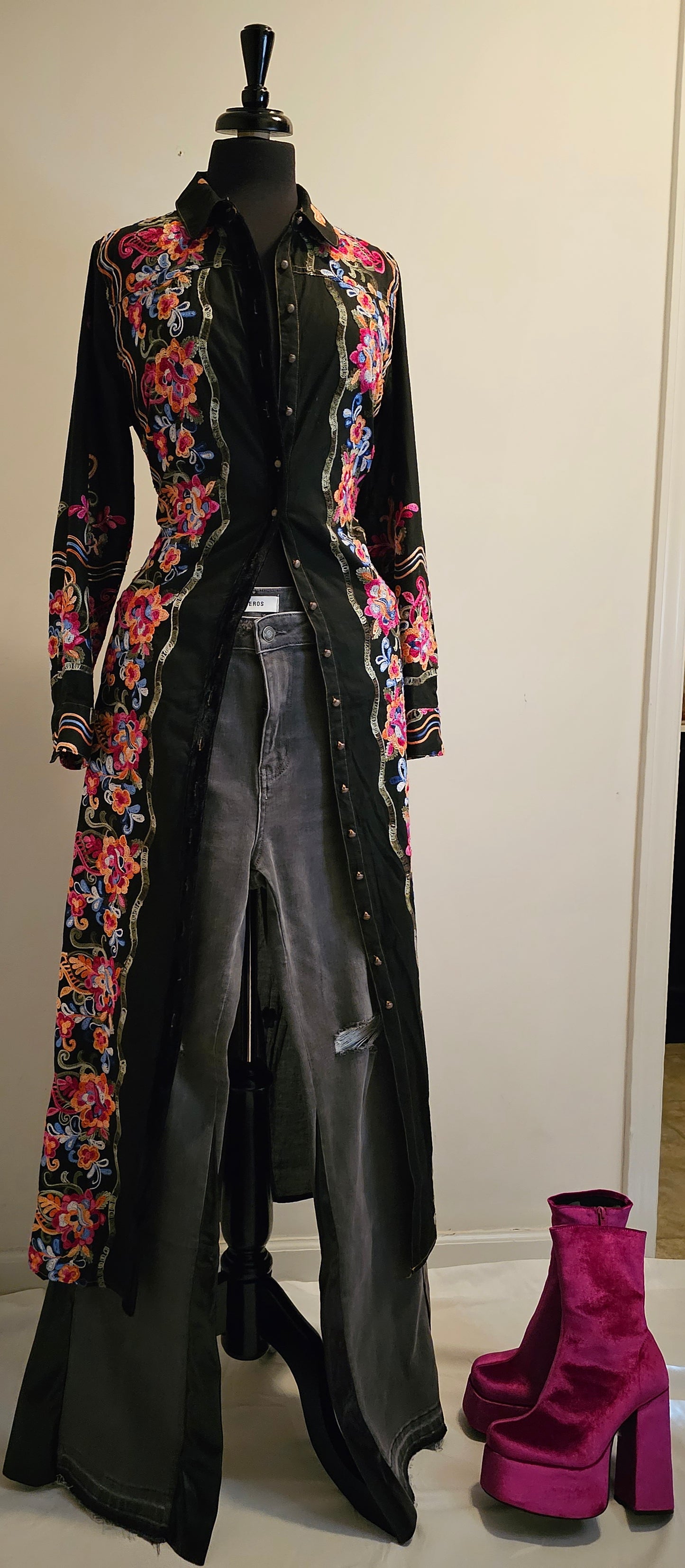 MEADOW FLOWERS EMBROIDERED DUSTER