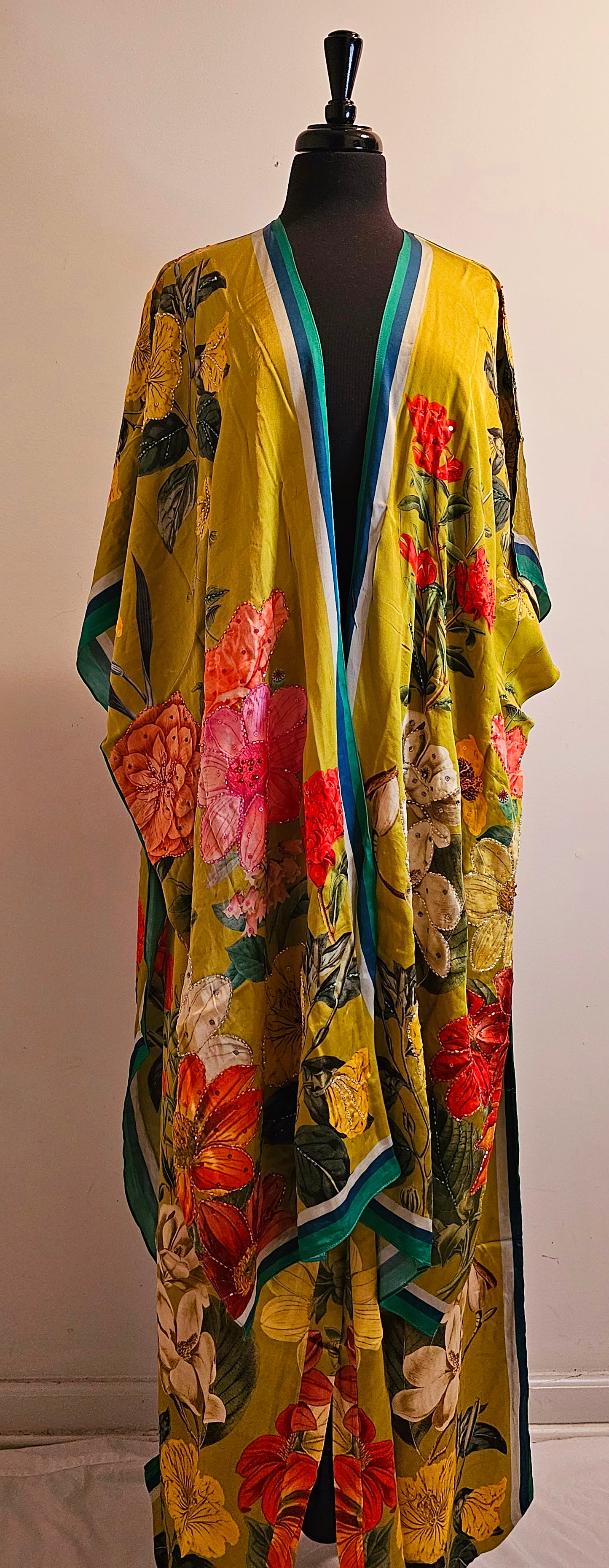 FRENCH RIVIERA HAND BEADED KIMONO