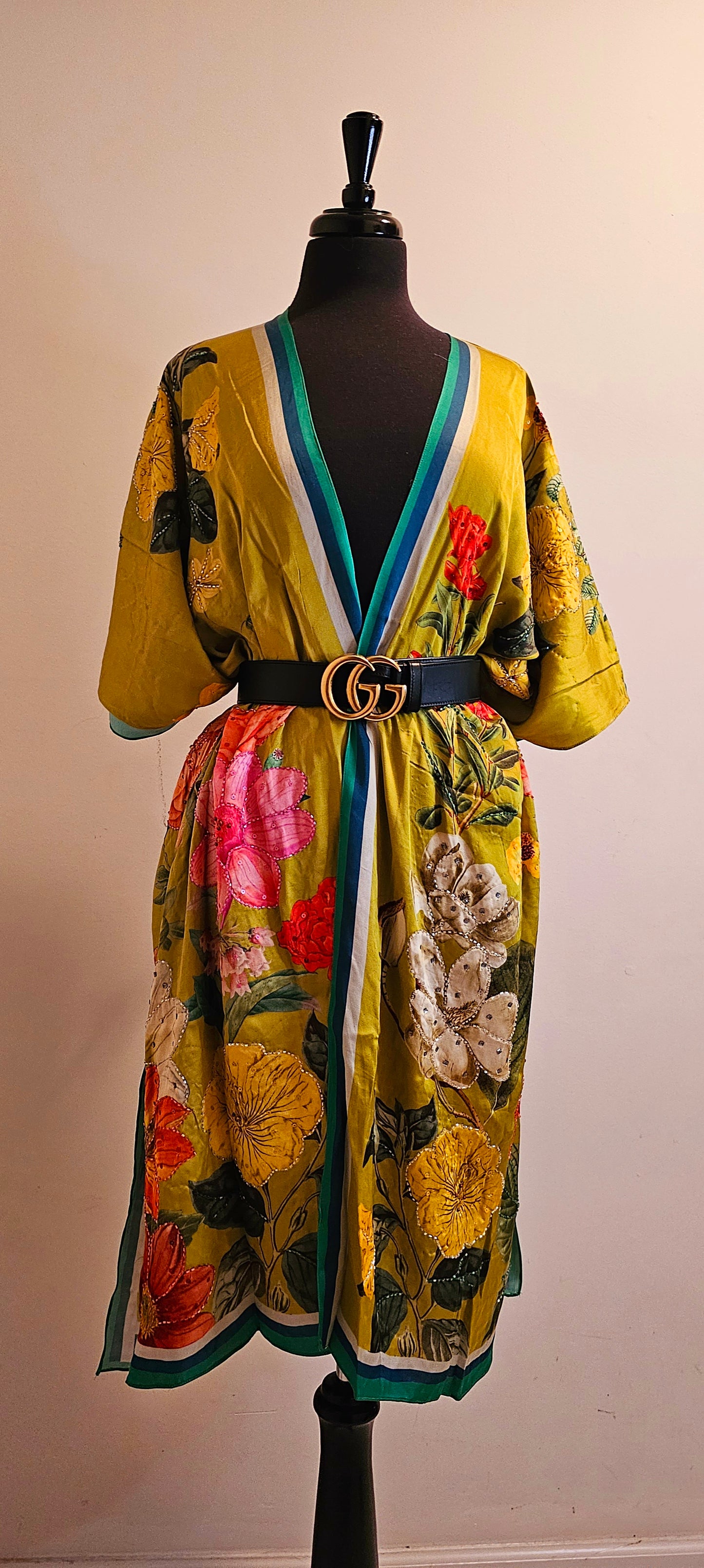 FRENCH RIVIERA HAND BEADED KIMONO