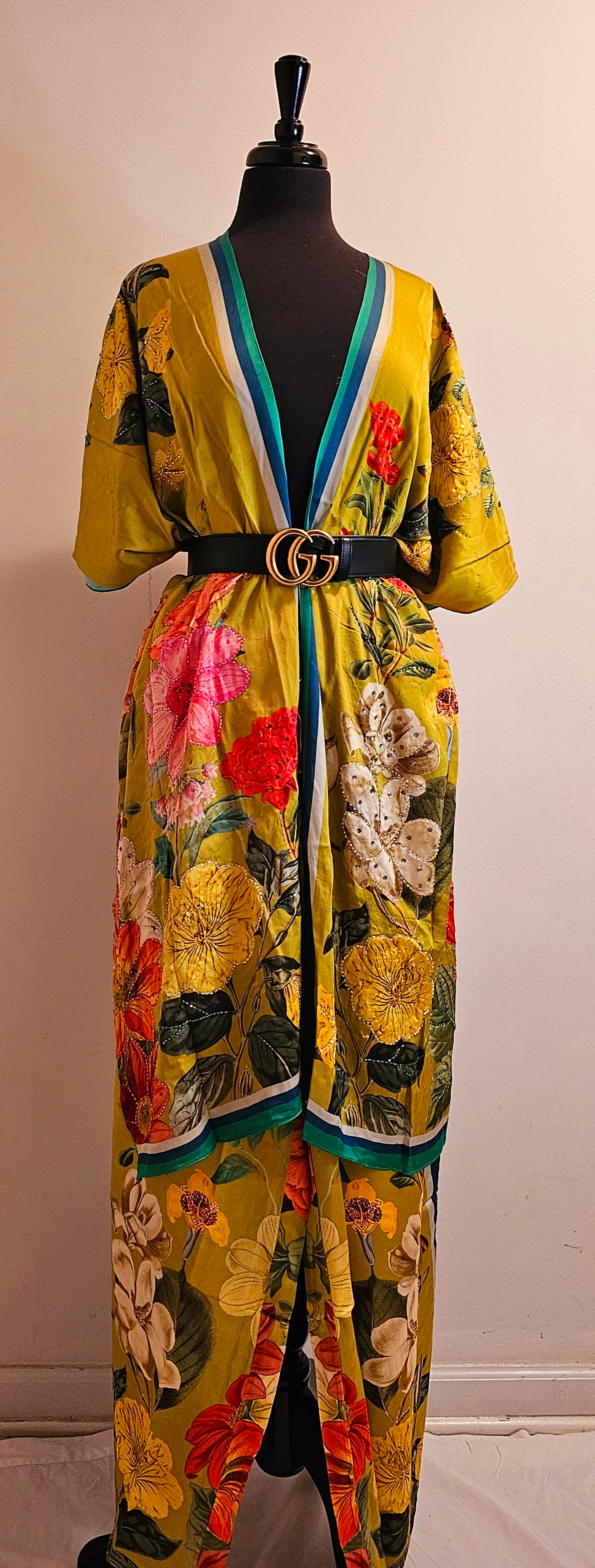 FRENCH RIVIERA HAND BEADED KIMONO