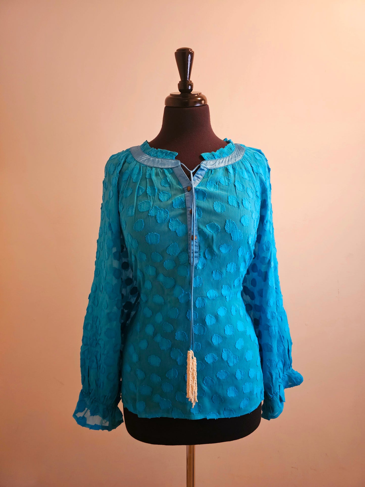 MAVEN BLOUSE AQUA TEAL