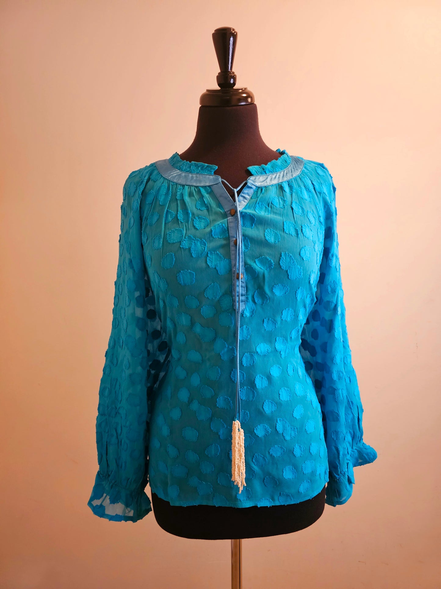 MAVEN BLOUSE AQUA TEAL