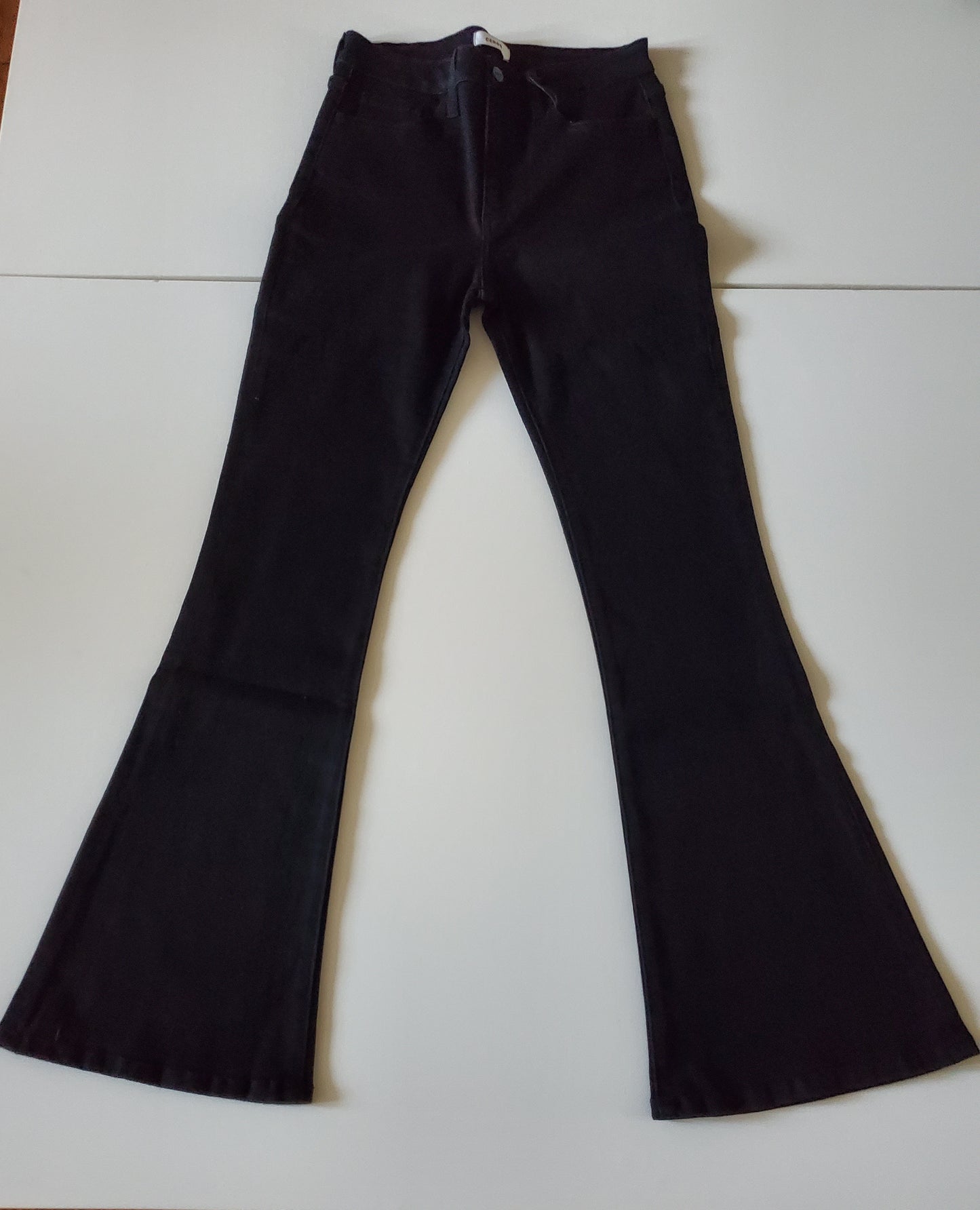 PHOENIX HIGH RISE FLARE BLACK JEANS